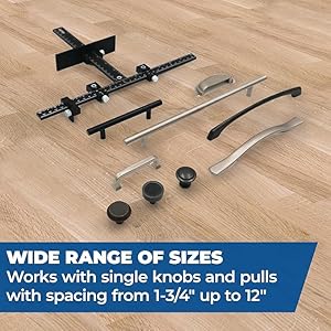 Kreg Cabinet Hardware Jig Pro (KHI-XLPULL) - Precision Knob & Pull Installation Tool, Adjustable Drill Guides, Reversible DesignKreg Tool