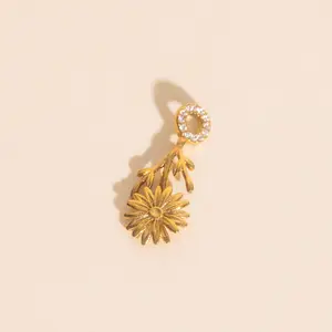 April Daisy Birth Flower Necklace Charm