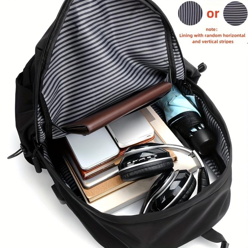 Durable Large Capacity Nylon Backpack | Multiple Compartments, Adjustable Shoulder Straps, Zipper Closure | Travel & Bag for Women, Casual Daypack, Laptop Backpack