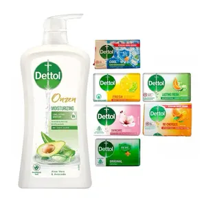 Dettol Antibacterial Bodywash Moisturizing Aloe Vera Avocado 900g & 4 Mix Soap 100g