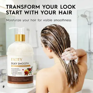 EXCITY Silky Smooth Camellia Elixir Conditioner for Hair Growth & Scalp Care Fights Dandruff Reduces Fall Strengthens Adds Shine with Natural Ginger Extract for All Hair Types