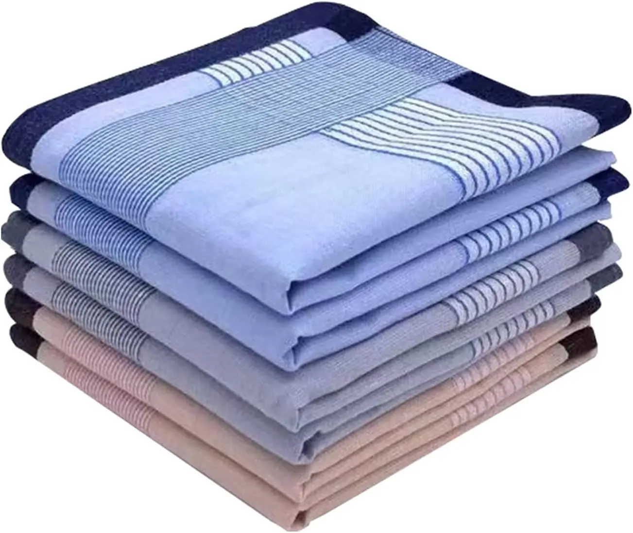 Men's Handkerchiefs,100% Soft Cotton Pocket Handkerchiefs for Men Cotton