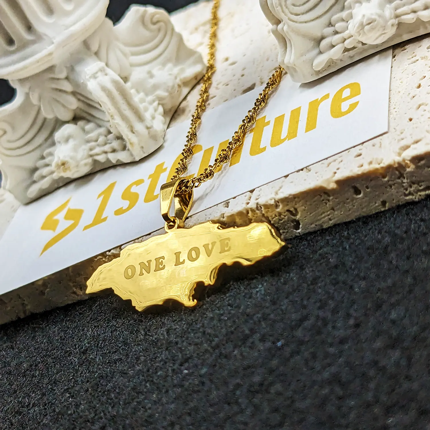 Jamaica 18K Gold Plated Necklace / Jewelry Pendant Gift
