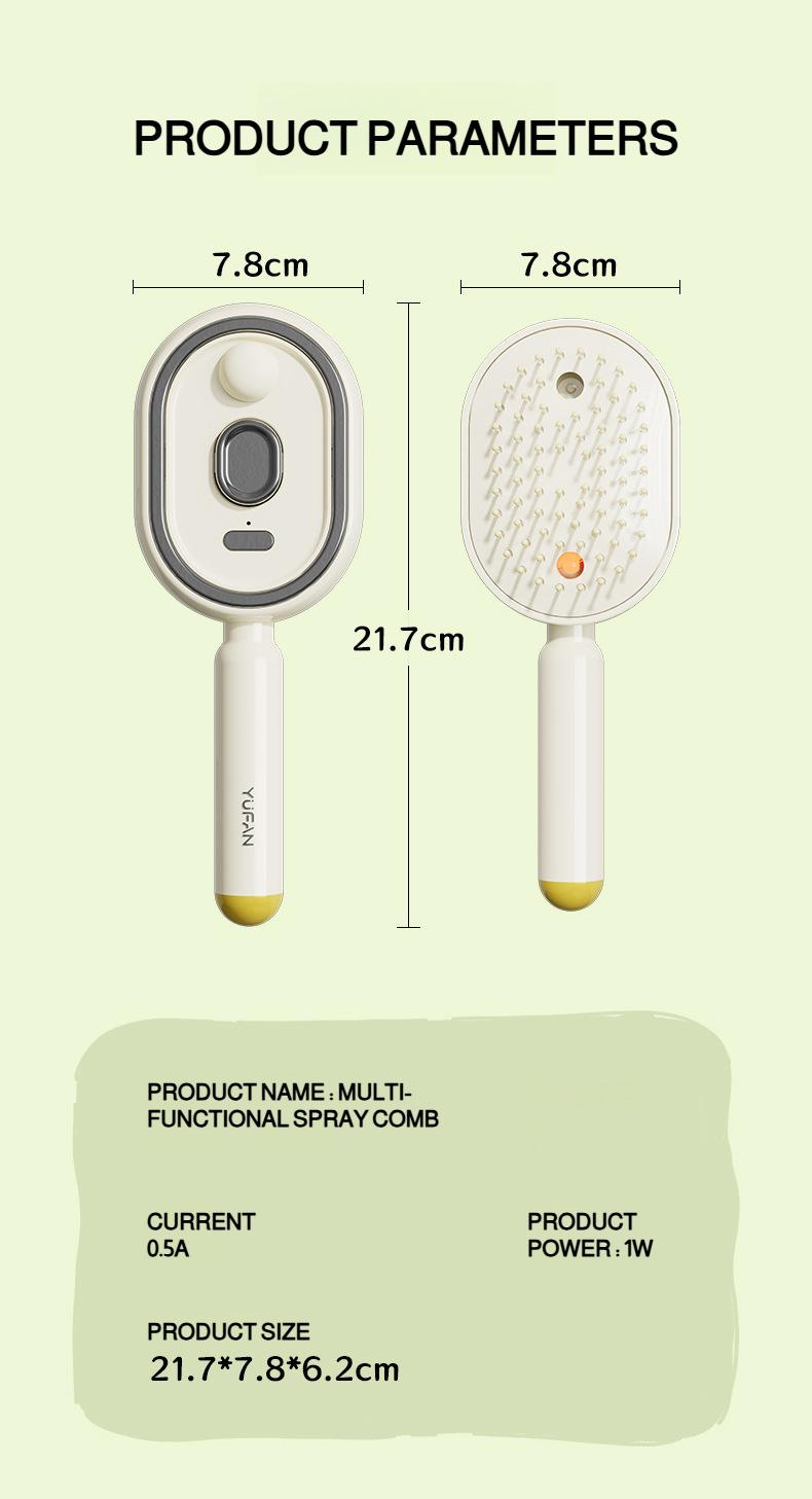 Unisex Atomizing Airbag Massage Comb - Anti-Frizz, Anti-Static Spray Comb with Antioxidants for Smooth Hair (Haircare & Styling Tool)