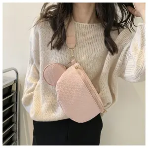 Large Belt Bag Pouch Women Crossbody Bag for Travel with Adjustable Strap and Coin Purse