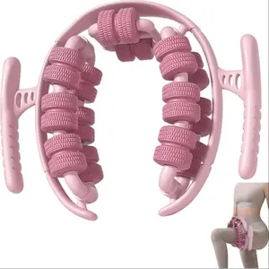 360° Massage Roller with 28 Round Wheels, Muscle Roller Stick, for Leg Slimming and Muscle Relaxation, Waist/Legs/Arms/Hips Massager, 2 Colors Available