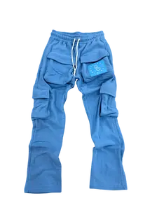 Blue Cargo Sweatpants