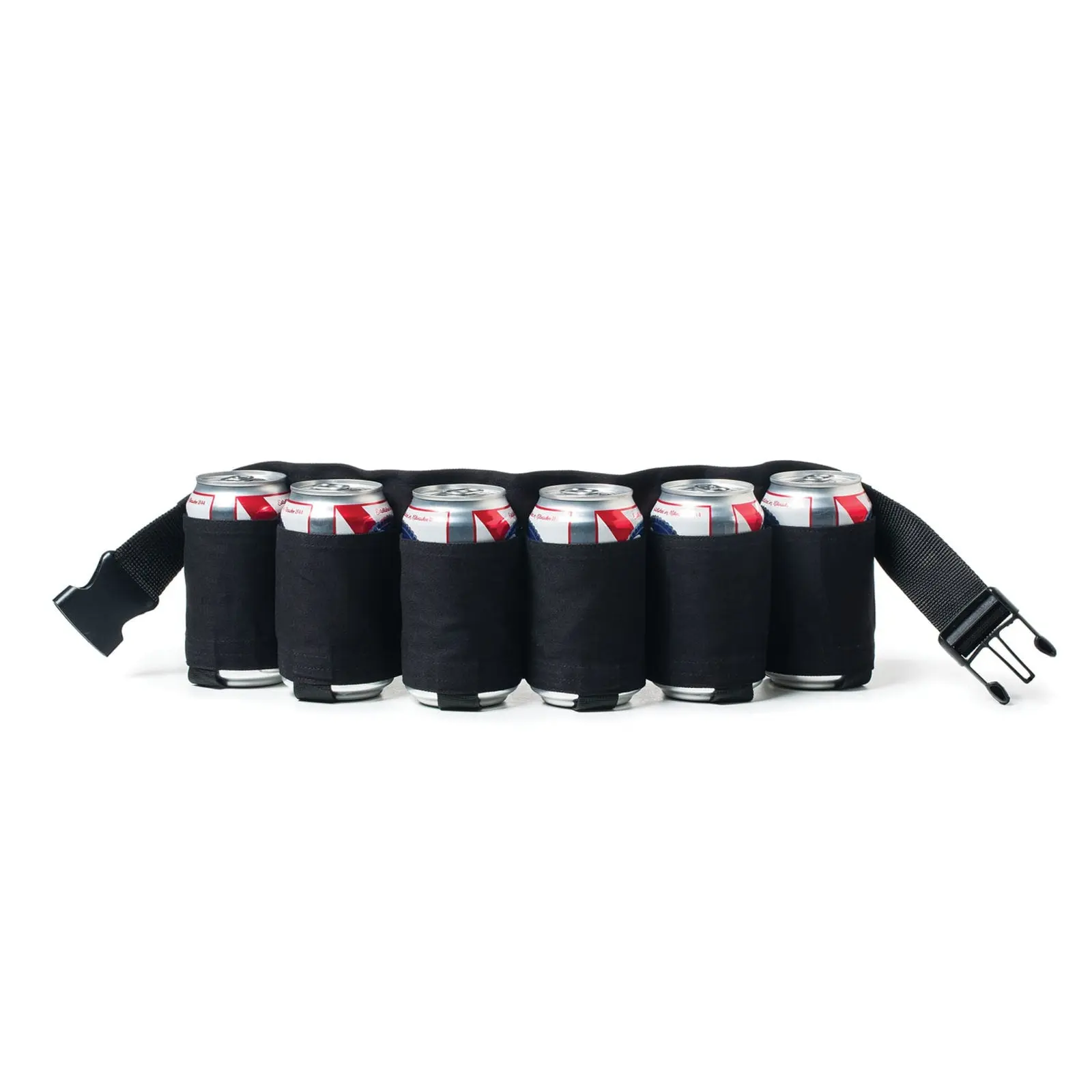 BigMouth The Beer Belt — Black Novelty Drink Belt, Holds a Six-Pack of Cans, Funny Gag Gift for Men, Bachelor Party, Tailgate and White Elephant Parties