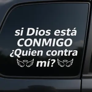 Christian Sticker - Si Dios está CONMIGO ¿Quien contra mí? - Decorative Sticker