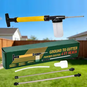 Diatomaceous Earth Powder Duster – Adjustable Upto 4 FT Powder Sprayer with Push-Pull Air Pump, Ergonomic Diatomaceous Powder Applicator Dispenser for Indoor & Outdoor Use