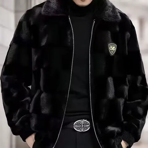 Men's Faux Fur Jacket, Casual Outerwear for Winter and Fall, Comfortable and Stylish, Ideal for Outdoor Activities, Cold Weather Gear