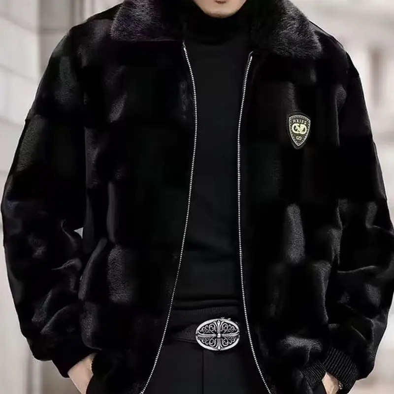 Men's Faux Fur Jacket, Casual Outerwear for Winter and Fall, Comfortable and Stylish, Ideal for Outdoor Activities, Cold Weather Gear