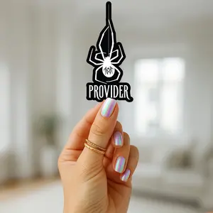 Sleep Token Sticker, “Provider” Spider Design with Band Logo Inspired by the Song Provider, Dark Aesthetic Band Sticker for Laptops, Water Bottles, Journals & Tablets, Perfect for Worship Fans, Alt Girls, Metalheads & Alternative Music Lovers