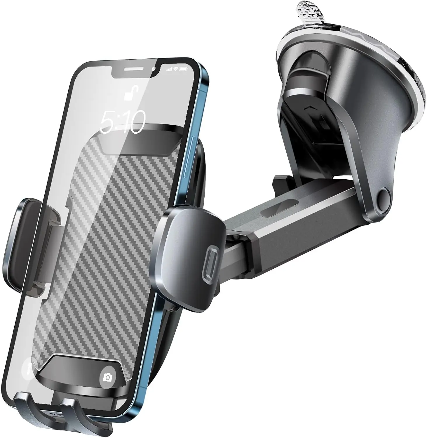 Phone Holder Mount for  [ Suction] Hands-Free Universal Cell Phone Mounts for Dashboard/Windshield, 360 Rotation Extendable Mobile  Holder for Smartphones