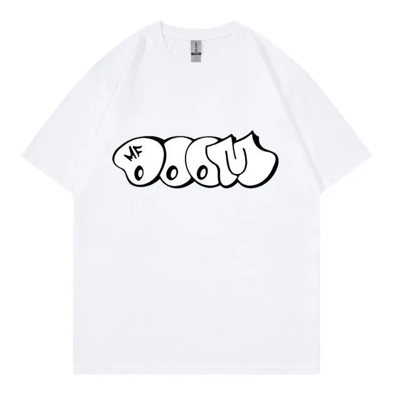 Summer Trend MF DOOM Rapper Pattern Printed T-shirt Neutral Hip Hop Street Oversized T-shirt Hot Selling Sports Short Sleeve
