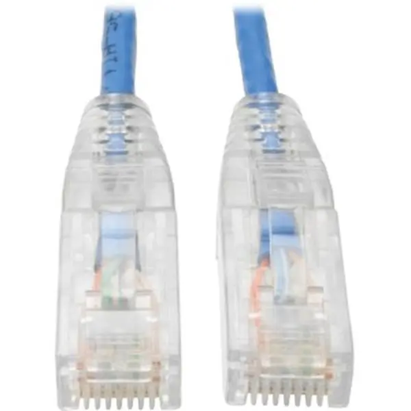 Tripp Lite RJ45 CAT6 UTP Copper Slim High-Speed Gigabit Patch Cable, 15ft Blue Cable for LAN Devices
