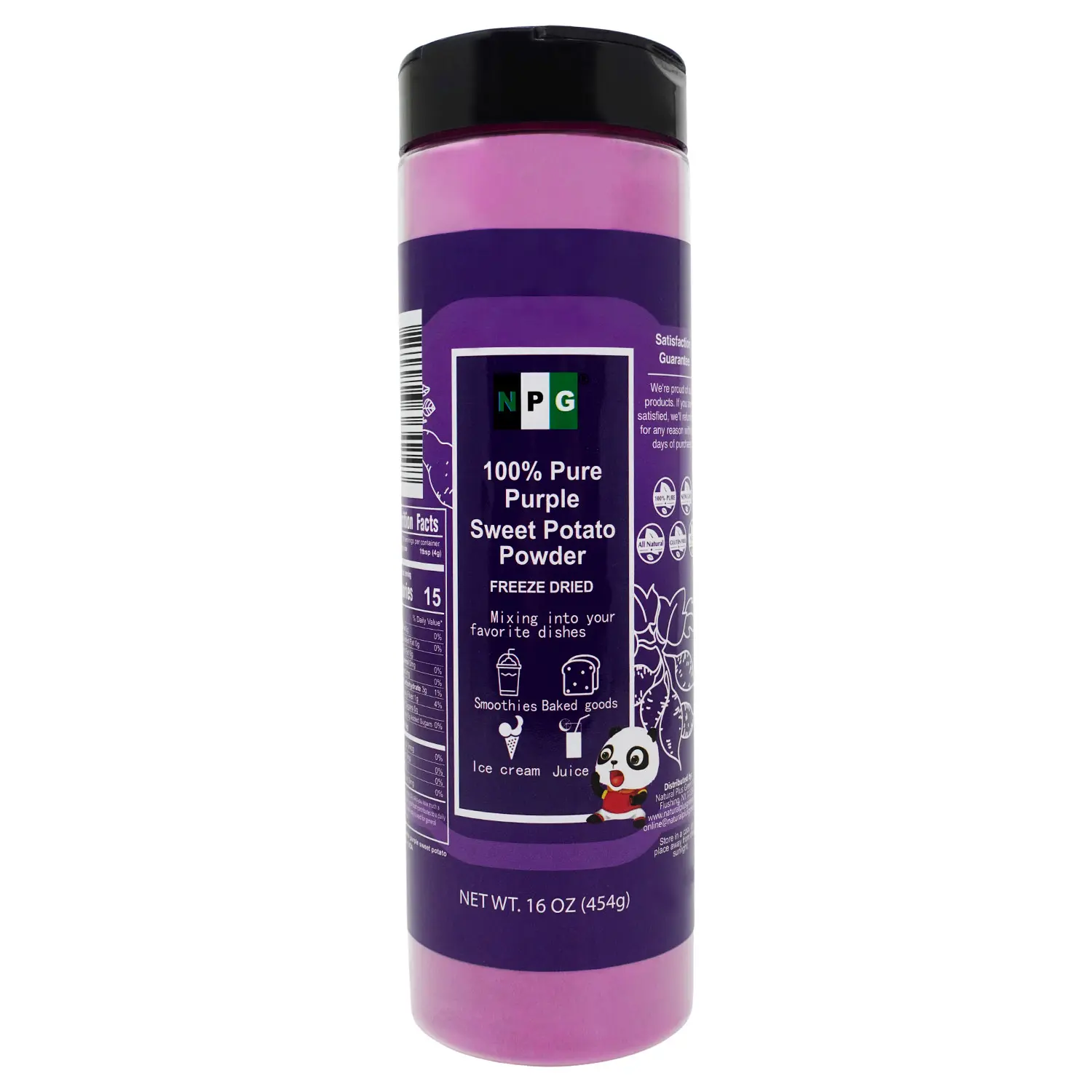 NPG 100% Pure Purple Sweet Potato Powder(Purple Yam Ube) 16oz, All Natural Purple Dry Food Coloring Powder for Baking, Smoothies, Pasta, Tortillas