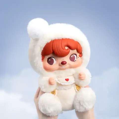 52TOYS POUKAPOUKA Cloud Baby  Vinyl Plush Series Series Collectible Toy Kawaii Creative Gift Room Decor Desktop Decoration Gift for Birthday Party Soft Stuffed Figure Soft Stuffed Animals Cute Teddy Bear