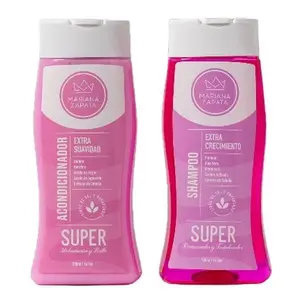 Mariana Zapata Super Duo Shampoo & Conditioner Set - Extra Crecimiento & Extra Suavidad Hair Care Products with Biotin for Healthier Manageable Hair