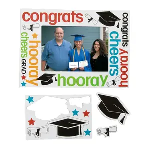 7" x 5" Cheers to the Grad Magnetic Vinyl Picture Frames - 12 Pc.
