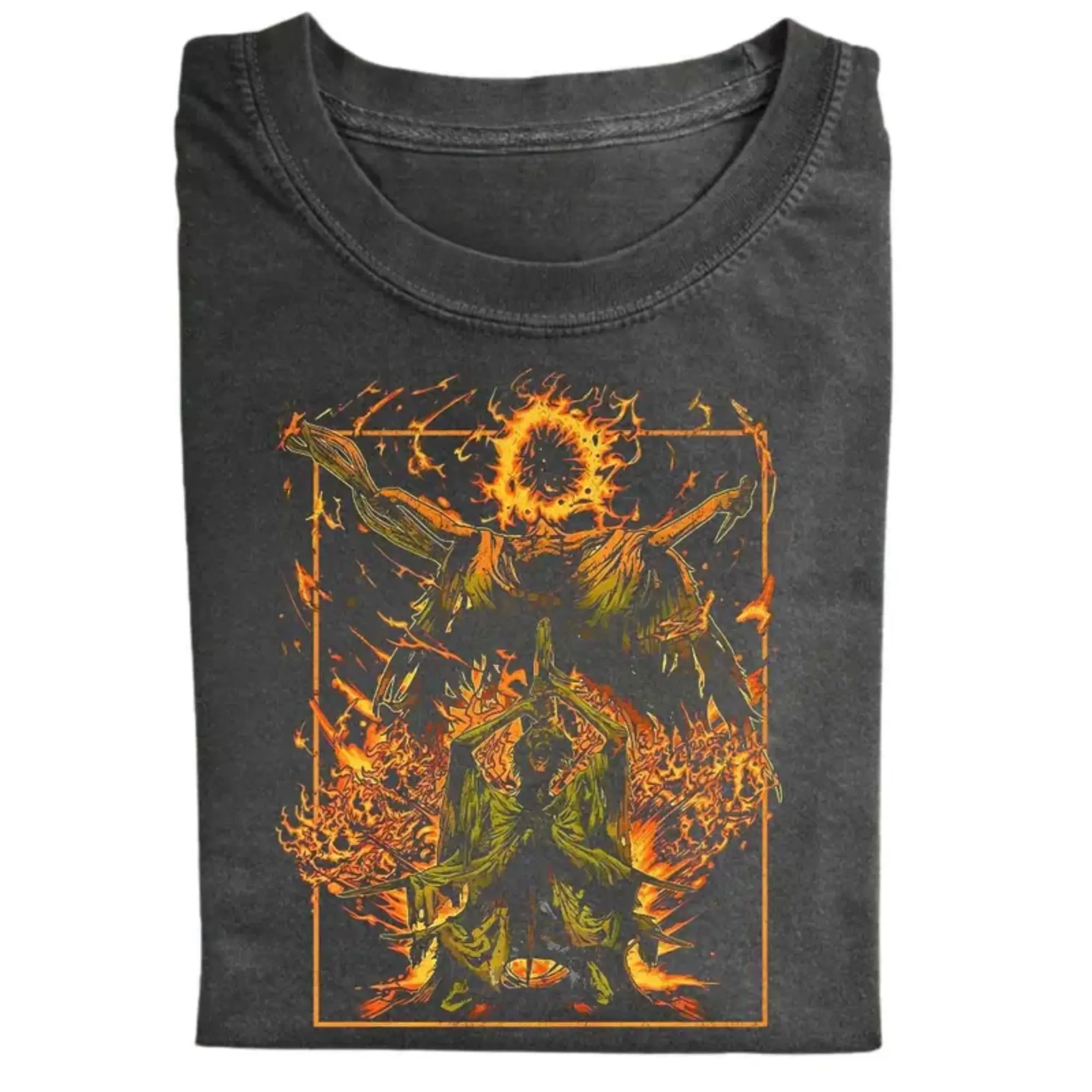 The Drippy Souls Midra Lord of Frenzied Flame Graphic T-Shirt, Elden Ring Shirt, Game shirt, Gift For Woman and Man Unisex T-Shirt, 100% Cotton, Unisex Shirt Menswear Womenswear Streetwear Cotton Comfort