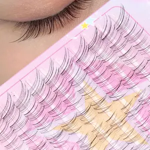 60pcs Natural Thin Fake Mink Eyelashes, 8-16mm Mixed Length Set, Princess Style DIY Lash Extension Kit, Reusable Makeup Tool