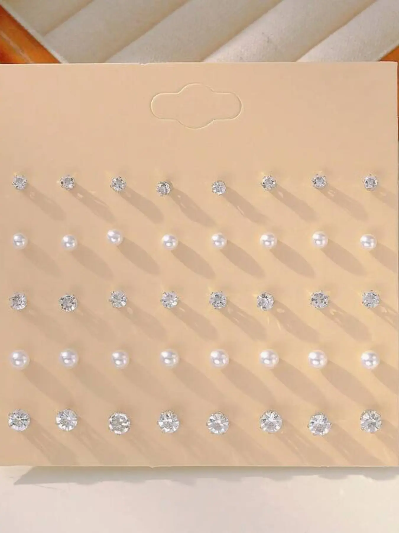 20 Pairs European & American Sparkling Faux Diamond & Faux Pearl Stud Earrings, Mini Lightweight Luxury Jewelry Set, Ear Studs, High Quality Earrings, No Cards Included