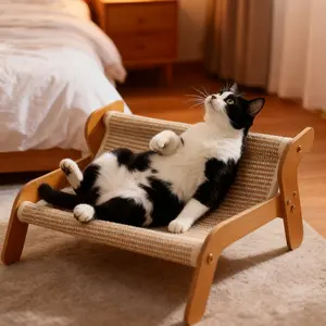 Cat Lounger Chair Matress, Cat Scratching Board & Bed, Simple Design, Durable Pet Resting Spot, Ideal for Cats Playing & Sleeping, Scratcher Board