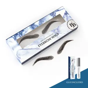 Real Hair Eyebrow Wigs - Los Angeles Style, Soft Black Color