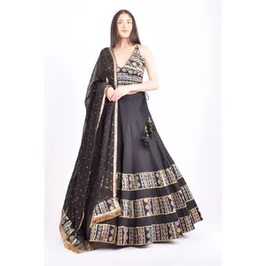 Midnight Black Lehenga Choli Set