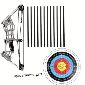7.4 Inch Mini Composite Bow Set, Archery Target Shooting, Portable Bow, Backyard Shooting, Casual Archery, Compact Design, High Quality Arrows