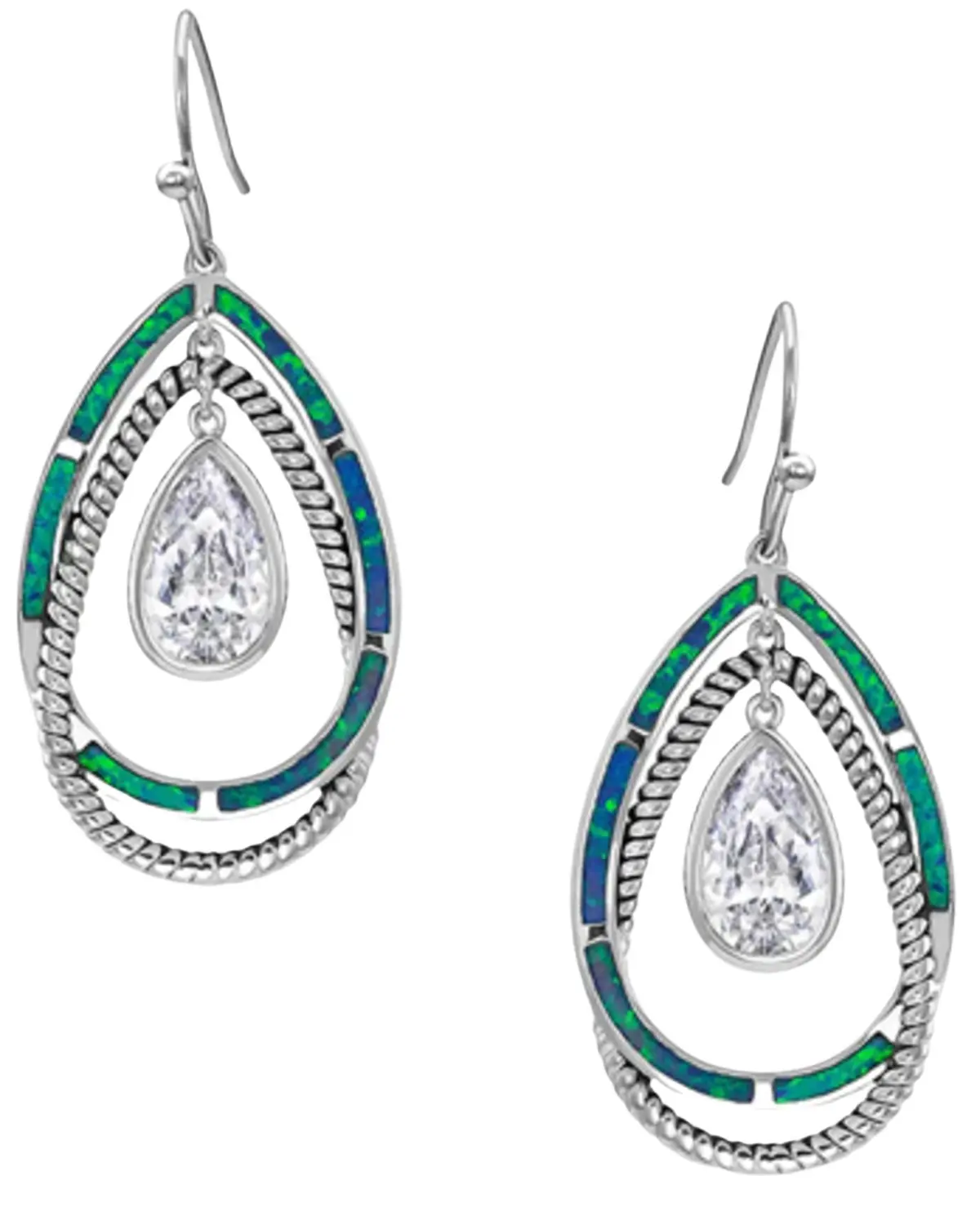 Montana Silversmiths Women's Women'S Opal Ribbons Teardrop Earrings - Er4610