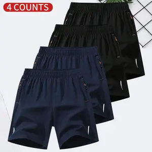 Men'S Quick-Dry Breathable Athletic Shorts - Loose Fit with Adjustable Drawstring Waist, Solid Color for Running, Gym, Cycling, Swimming & Outdoor Activities, Gym Shorts, Swimming Attire, Minimalist Design, Lightweight Fabric