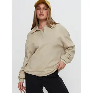 Back Around Collared Fleece Jumper Oat