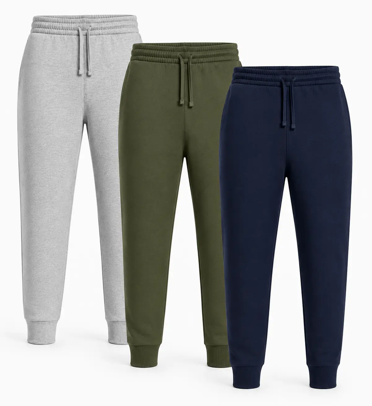 Men's 3-Pack Basic Everyday Fleece Joggers | Athleisure Sweatpants Bundle