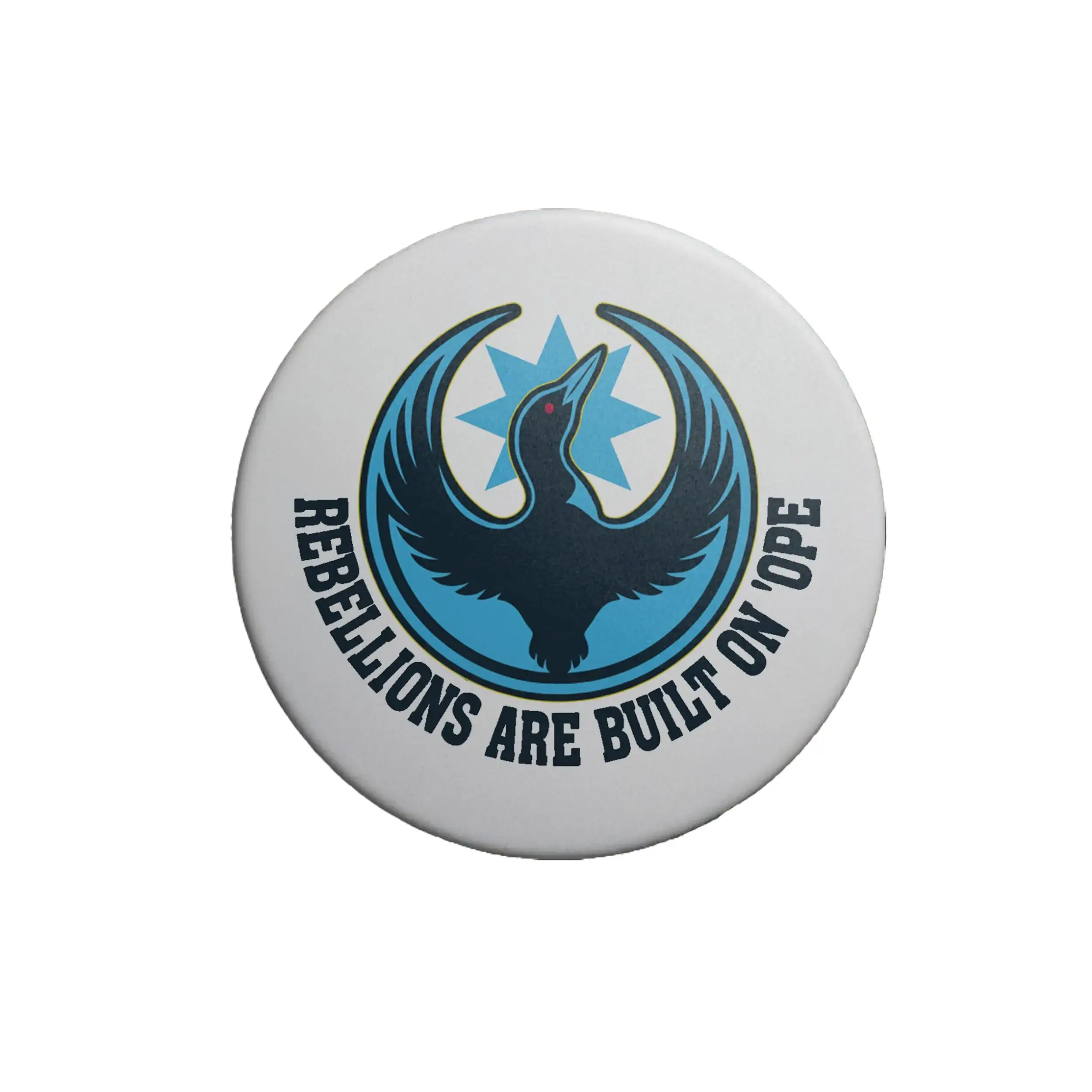 Rebellions Are Built On Hope Pin Button, Minnesota Rebel Alliance Political, MN State Bird Loon Protest Rally Accessory, Election Campaign Supporter Gift, USA Voting Theme Collectible Button, Democrat Activist Lapel