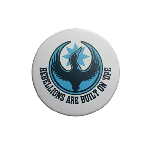 Rebellions Are Built On Hope Pin Button, Minnesota Rebel Alliance Political, MN State Bird Loon Protest Rally Accessory, Election Campaign Supporter Gift, USA Voting Theme Collectible Button, Democrat Activist Lapel