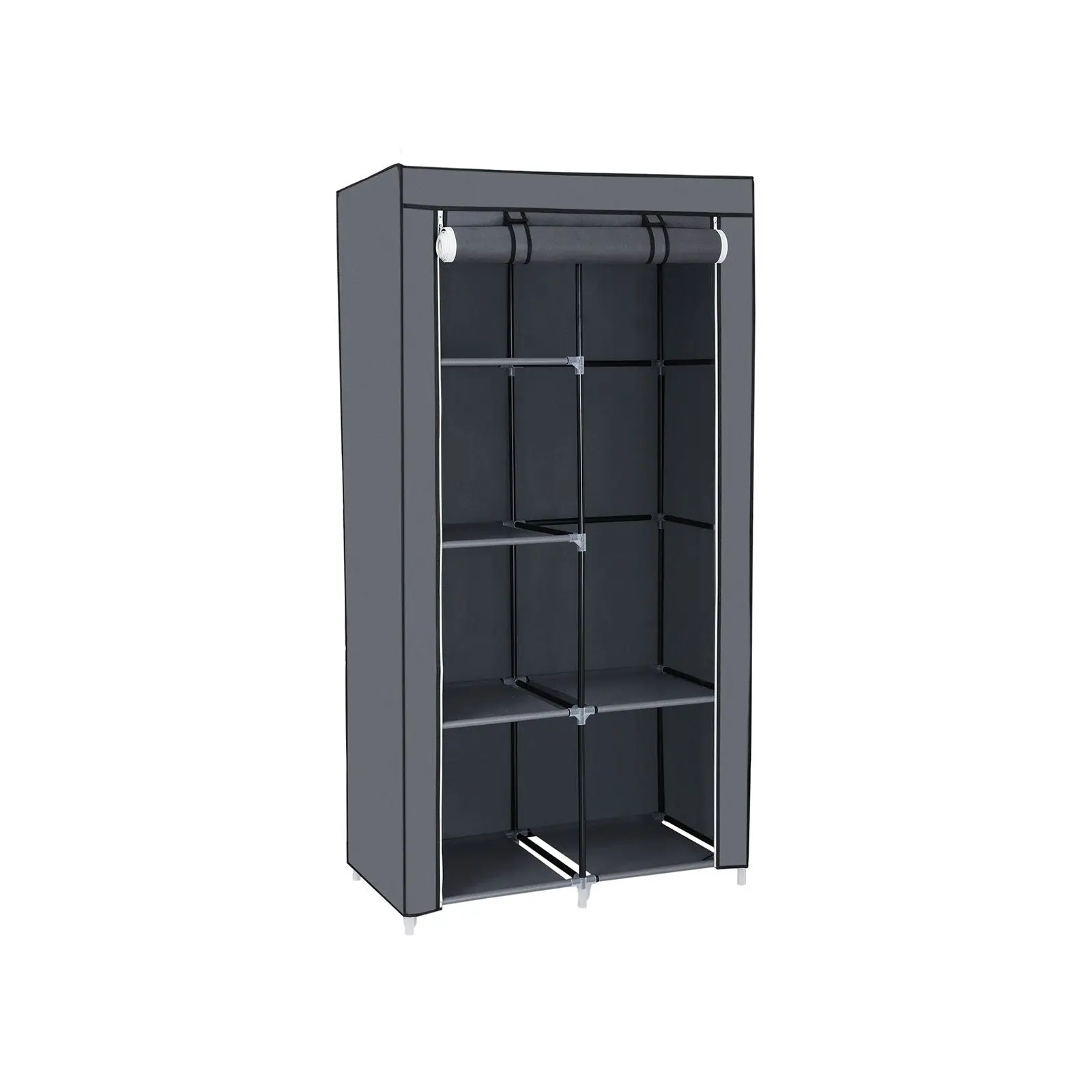 SONGMICS 34" Portable Wardrobe Closet, Single Unit Indoor Furniture with Hanging Rod, Quick Setup SONGMICS 34" Portable Wardrobe Closet, Single Unit Indoor Furniture with Hanging Rod, Quick Setup