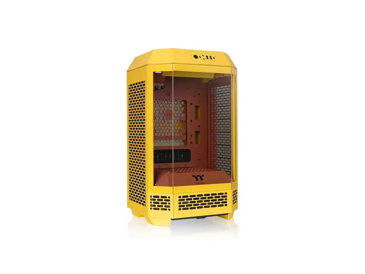 Thermaltake Tower 250 mITX Mini Tower; 2x120mm CT Fans Included; 360mm Radiator Support; 360mm GPU Clearance; Dual Chamber; Butter Caramel; CA-1Z9-00SMWN-00