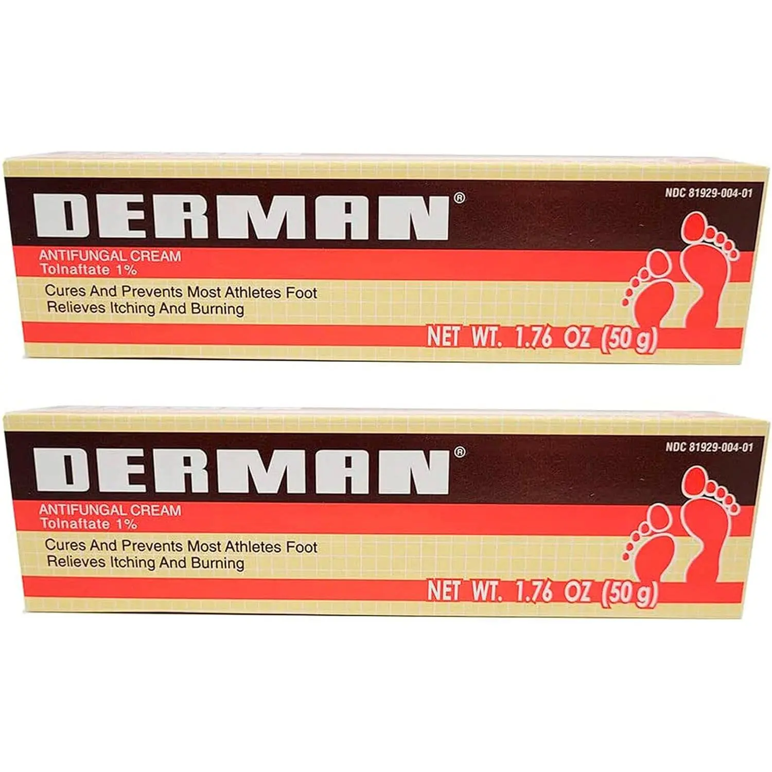 Derman Antifungal Cream 1.76 oz (Pack of 2)