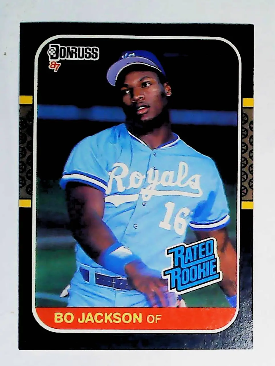 1986 Donruss Bo Jackson Rare Rookie Baseball Card - Kansas City Royals Rated Rookie, Mint State Single Trading Card, Single Card