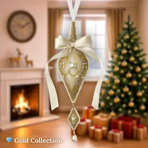 Cross-stitch kits on a plastic base Christmas Ornament - Crystal Icicle FLX-140