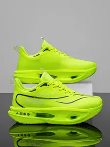 New Gradient Racing Carbon Board Running Shoes, Full Sole Hollow Out Shock Absorption Breathable Sports Shoes, Marathon Training Commuter Fashion Sneakers, Pro Running Shoes