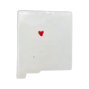 Albuquerque Ceramic Magnet for Fridge - Unique Handmade New Mexico State Decor Gift