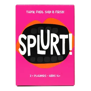 Splurt! Think Fast. Say It First!, Quick Thinking Game, Fun Party Activity, Improve Reaction Time, Engaging Brain Workout, Party Cards Game