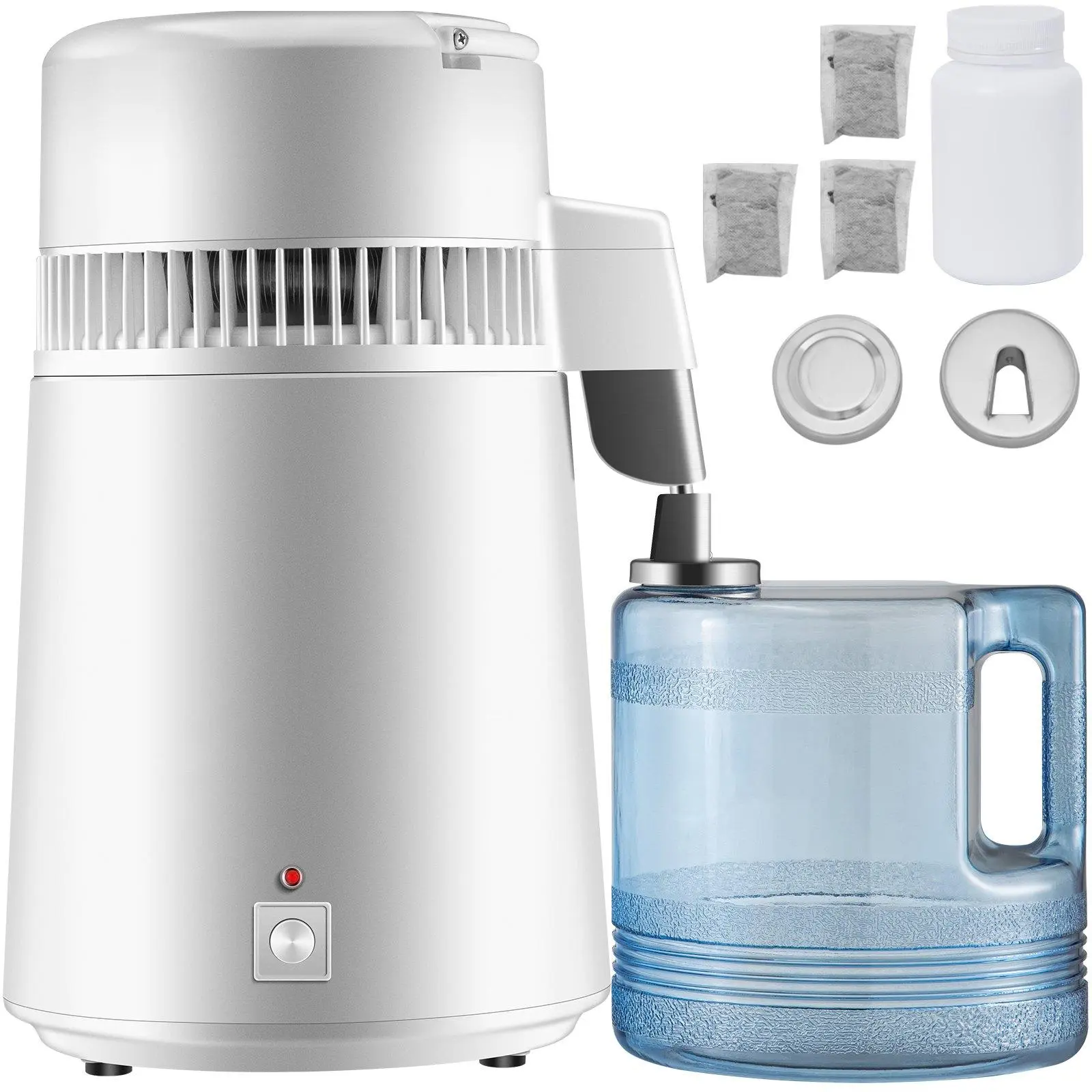 【summerfinds】VEVOR Newest 4L Home Distiller Pure Water Distiller All Stainless Steel Internal, Countertop Water Distiller