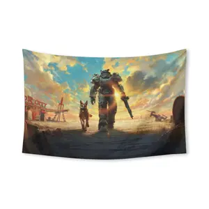 Fallout 4 Anniversary Tapestry Funny Tapestries Durable Man Cave Wall Flag for College Dorm Room Decor Outdoor Party Banner Tree Design