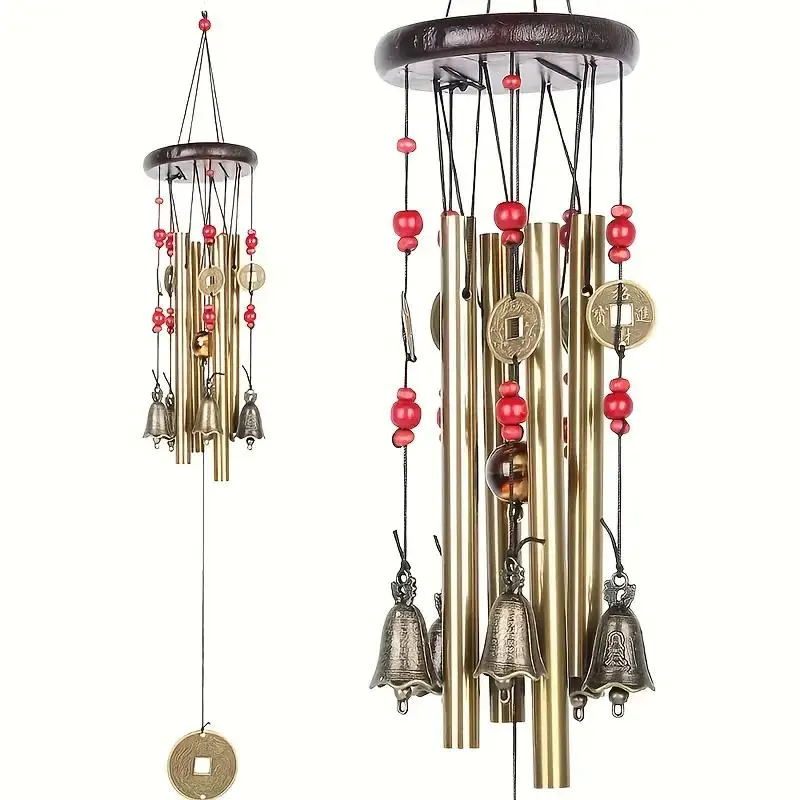 Metal Wood Alloy Copper Bell Wind Chime for Home Decoration, Creative Pendant for Garden & Store, Unique Decorative Hanging Art, Metal Wind Chimes, Garden Accessories, Outdoor Wind Chimes
