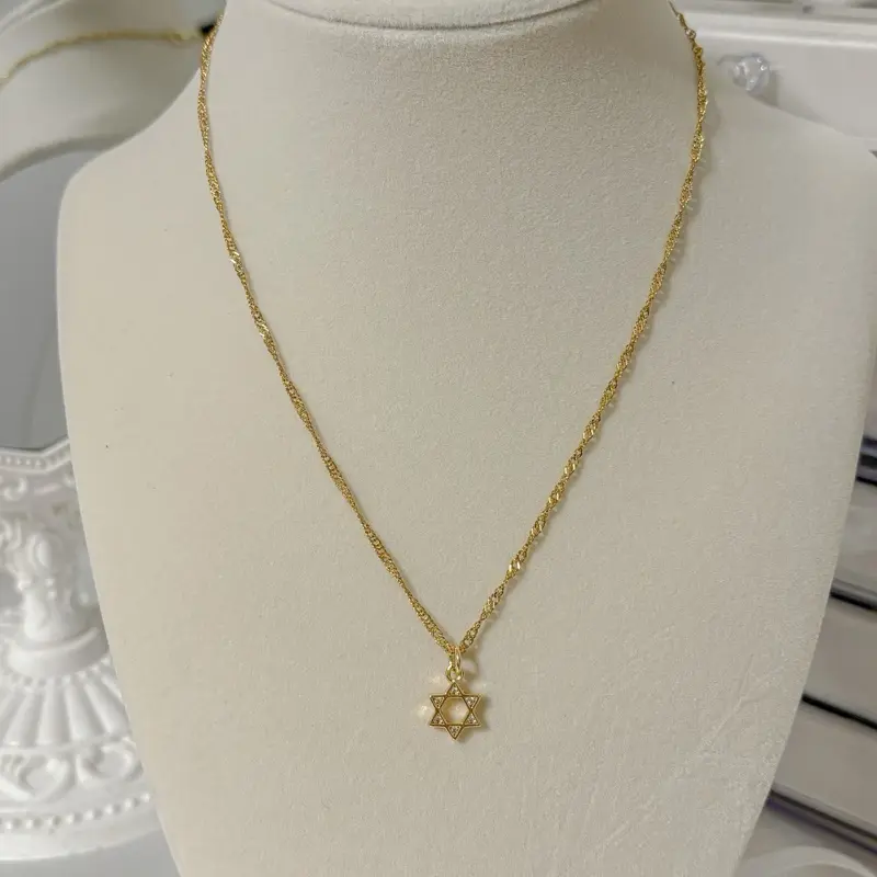 gold-plated Star of David necklace