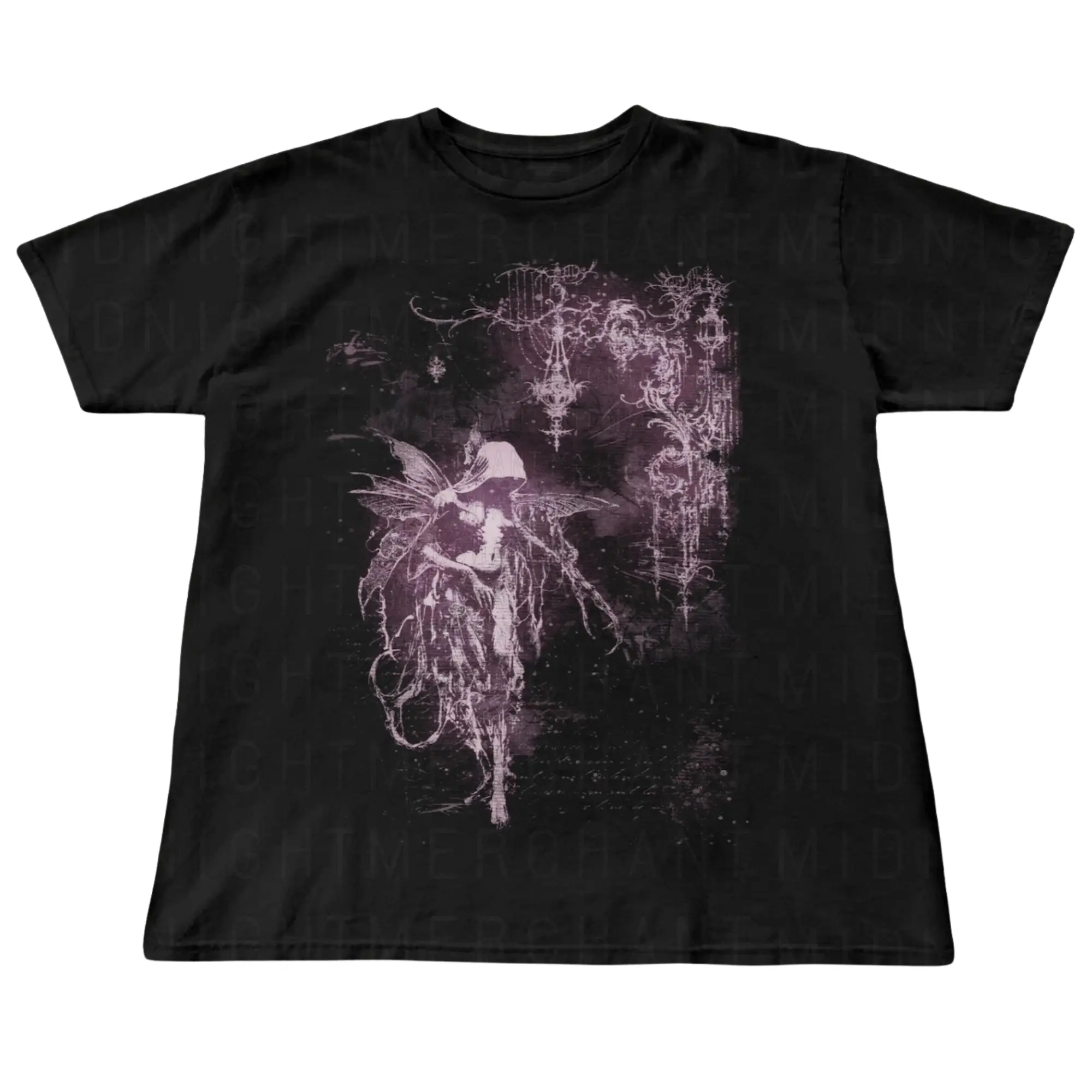 The Vintage Dark Fairy Shirt, Y2K Gothic Fantasy T-Shirt, Distressed Fairycore Graphic Tee, Gift for Men, Gift for Women, Crew Neck T-shirt, Trending T-shirt